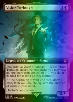 MTG Magic the Gathering Vislor Turlough (968/1448) Doctor Who LP FOIL- SURGE - Image 1
