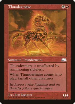 MTG Magic the Gathering Thundermare (116/167) Weatherlight HP - Image 1