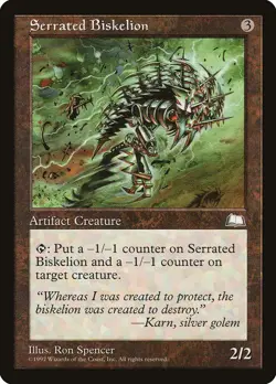 MTG Magic the Gathering Serrated Biskelion (156/167) Weatherlight LP - Image 1