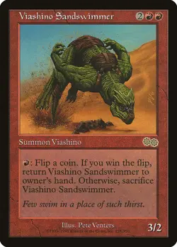 MTG Magic the Gathering Viashino Sandswimmer (225/356) Urza's Saga LP - Image 1