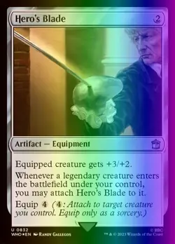 MTG Magic the Gathering Hero's Blade (832/1448) Doctor Who LP FOIL- SURGE - Image 1