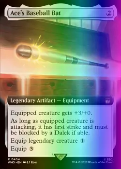 MTG Magic the Gathering Ace's Baseball Bat (454/1448) Doctor Who LP FOIL - Image 1
