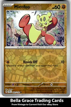 Mienfoo #083/142 SV07: Stellar Crown Pokemon Common Reverse Holo - Image 1
