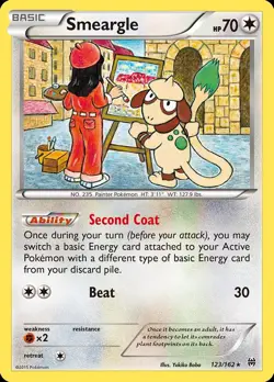 Pokemon Smeargle (123/191) BREAKthrough LP REVERSE HOLO - Image 1