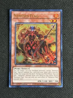 YuGiOh! - Nemeses Flag RA03-EN024 Ultra Rare 1st Edition Near Mint - Image 1