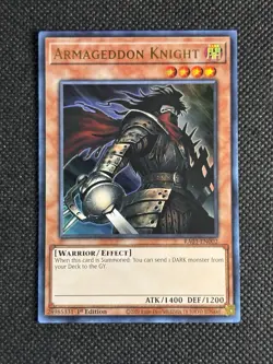 YuGiOh! - Armageddon Knight RA03-EN002 Ultra Rare 1st Edition Near Mint - Image 1