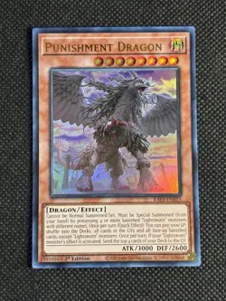YuGiOh! - Punishment Dragon RA03-EN015 Ultra Rare 1st Edition Near Mint - Image 1