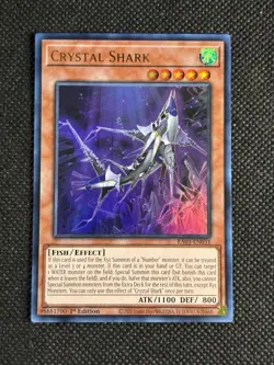 YuGiOh! - Crystal Shark RA03-EN031 Ultra Rare 1st Edition Near Mint - Image 1