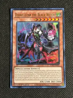 YuGiOh! Diabellstar the Black Witch RA03-EN032 Ultra Rare 1st Edition Near Mint - Image 1