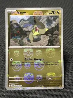 Axew Master Ball Reverse Holo 068/086 Black Bolt Pokemon Card English - Image 1