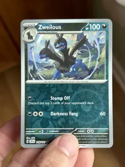 Pokemon Zweilous 118/191 + Gimmighoul Surging Sparks Reverse Holo 2 Card Lot - Image 4