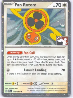 Fan Rotom Common Prize Pack Series Cards 118/142 NM - Image 1