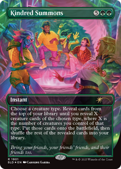 Kindred Summons (Secret Lair) FOIL PROMO NM Green Rare MAGIC MTG CARD ABUGames - Image 1
