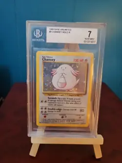 #3 Chansey Holo Rare Card | 1999 Pokemon Base Set Unlimited | BGS 7 - Image 1