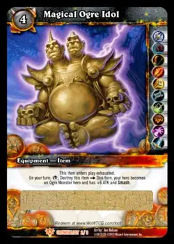 WoW TCG Loot Card - Magical Ogre Idol - Unused/Unscratched - Image 1