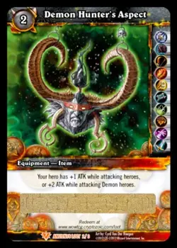WoW TCG Loot Card - Demon Hunter's Aspect - Unused/Unscratched - Image 1