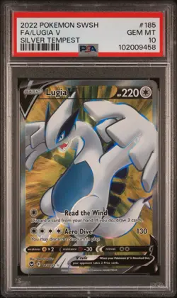 LUGIA V 185/195 | PSA 10 | Silver Tempest SR Graded Pokemon Card - Image 1