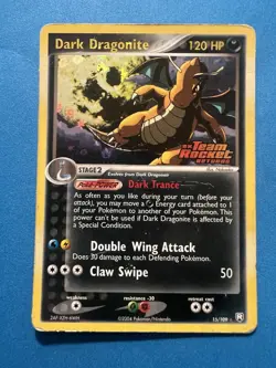 Dark Dragonite 15/109 EX Team Rocket Returns Pokemon Card Reverse Holo Rare - Image 1