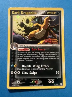 Dark Dragonite 15/109 EX Team Rocket Returns Pokemon Card Reverse Holo Rare - Image 5