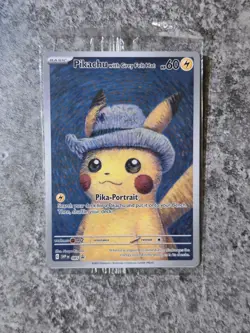 Pokemon x Van Gogh Pikachu with Grey Felt Hat SVP 085 Promo Card Sealed - Image 1