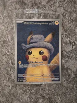 Pokemon x Van Gogh Pikachu with Grey Felt Hat SVP 085 Promo Card Sealed - Image 2
