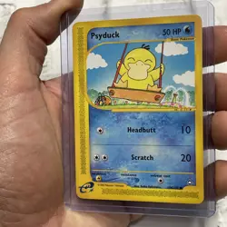 Psyduck 104/147 Aquapolis Pokemon Card WOTC Vintage NM Condition Non Holo Vtg - Image 2