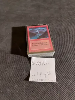 Huge Lot 60 Beta Cards 1993 inc Lightning Bolt MTG Vintage old school magic !!! - Image 4