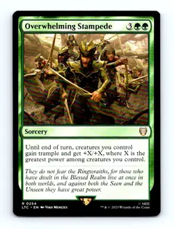 #254 2023 Tales of Middle-earth Commander LTC Overwhelming Stampede Rare - Image 1