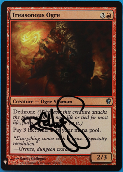 Treasonous Ogre (Mystery Booster) FOIL Conspiracy NM SIGNED (505063) ABUGames - Image 1