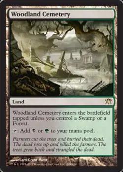 MTG Woodland Cemetery, Innistrad, Heavily Played, English - Image 1
