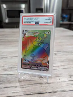 2021 💎 Pokemon Fusion Strike Greedent Vmax Secret Rare #272 Psa 10 Gem Mint - Image 2