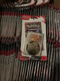 Lot of 64 Pokemon TCG Destined Rivals Checklane Blister Pack Eevee Promo - Image 1
