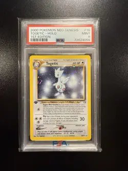 Pokemon TCG Togetic 1st Edition Holo Rare Neo Genesis PSA 9 - Image 1