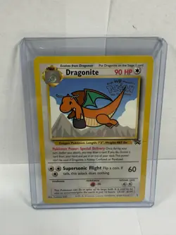Pokemon Dragonite WB Movie Promo WOTC Black Star #5 *Damaged* - Image 1