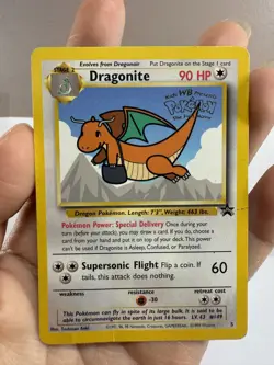 Pokemon Dragonite WB Movie Promo WOTC Black Star #5 *Damaged* - Image 2