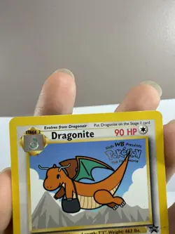 Pokemon Dragonite WB Movie Promo WOTC Black Star #5 *Damaged* - Image 3