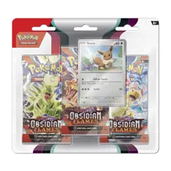 Obsidian Flames Eevee Promo Pokemon Scarlet & Violet TCG Booster 3-Pack - Image 1