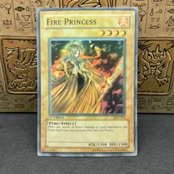 Yugioh Fire Princess LON-034 Super Rare 1st Edition FADED NM - Image 1