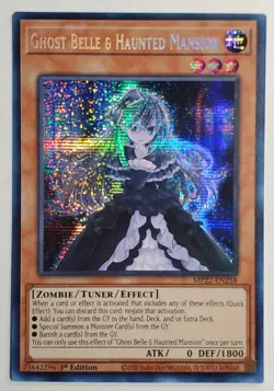 Yugioh Ghost Belle & Haunted Mansion MP22-EN258 Prismatic Secret Rare 1st Ed - Image 1