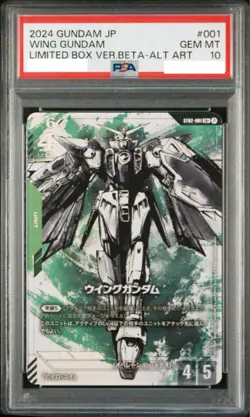 PSA10 Gundam Card Game limited Box Ver.β ST02-001 LR+ Wing Gundam Japanese FOIL - Image 1