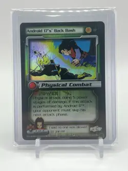 DBZ CCG DRAGON BALL Z ANDROID 17'S BACK BASH #37 LIMITED FOIL CARD SCORE 2001 LP - Image 1
