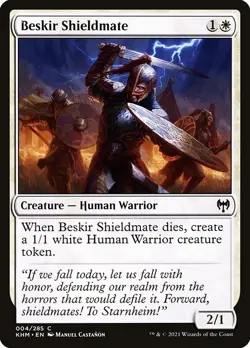 (1x FOIL) BESKIR SHIELDMATE - Kaldheim - MTG Magic the Gathering Card - Image 1