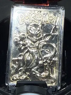 1999 Pokemon Burger King Limited Edition 23K Gold Plated Mewtwo Card - Image 3