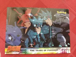 Pokemon Card Topps Mewtwo Strikes Back The Tears Of Pokemon- Foil/Holo #37 EUC - Image 1