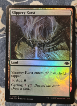 Slippery Karst FOIL Dominaria Remastered MTG Magic - Image 1