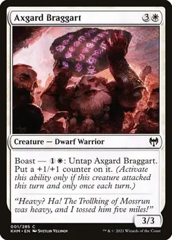 (1x FOIL) AXGARD BRAGGART - Kaldheim - MTG Magic the Gathering Card - Image 1