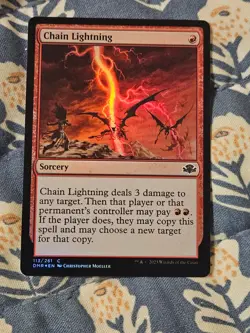 Chain Lightning FOIL Dominaria Remastered Magic MTG - Image 2