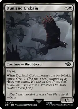 Dunland Crebain 82 LTR MTG Bird Horror Common Ostrowski Black Flying Amass Orcs - Image 1