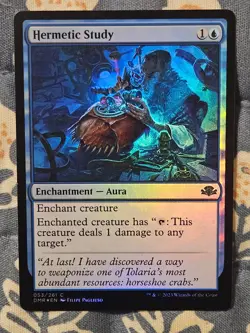 Hermetic Study FOIL (53/520) Dominaria Remastered MTG magic - Image 2