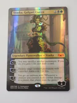 MtG - FOIL Full Art - Vraska, Golgari Queen - Guilds of Ravnica Mythic Edition - Image 1